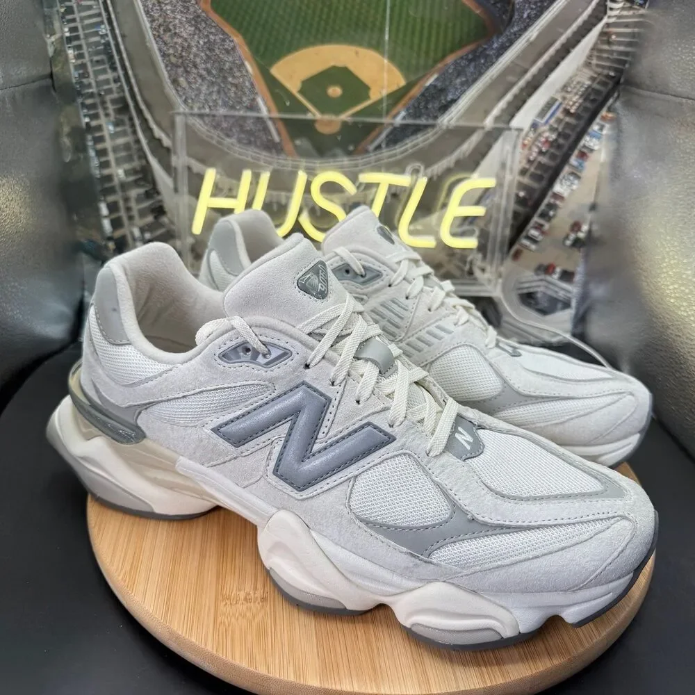 New Balance Men's Athletic Sneakers in Light Gray and White